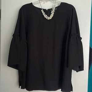 LB GUC Quarter Sleeve Black Blouse